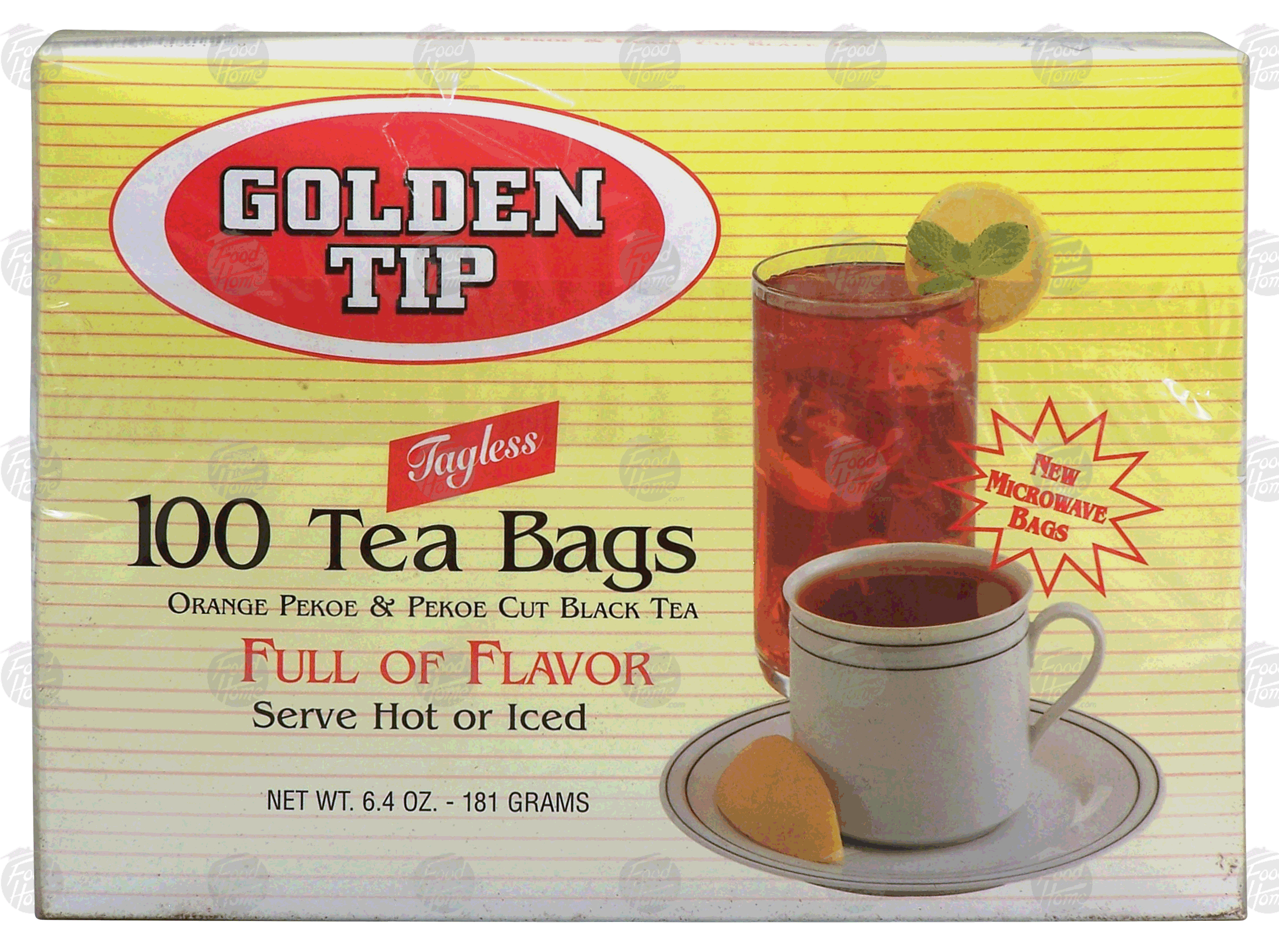 Golden Tip  100 tea bags, orange pekoe & pekoe cut black tea Full-Size Picture